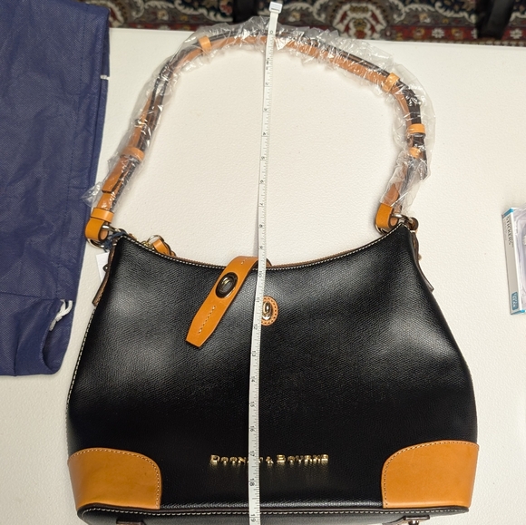 Dooney & Bourke Black and Tan Shoulder Bag - Picture 9 of 9